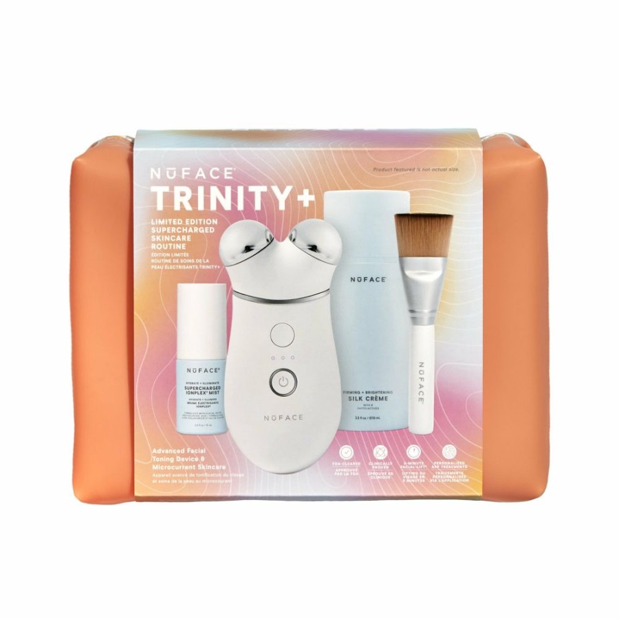 Professional Skin Care Tools & Devices * | Crazy Deals Nuface Trinity+ Supercharged Skincare Routine Limited Edition Spring Gift Set