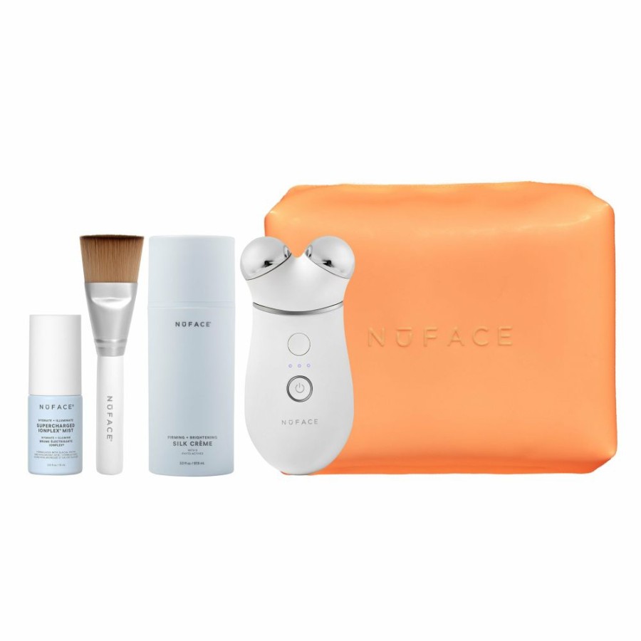 Professional Skin Care Tools & Devices * | Crazy Deals Nuface Trinity+ Supercharged Skincare Routine Limited Edition Spring Gift Set