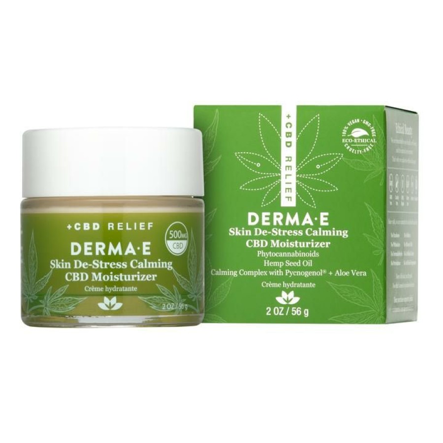 Fragrance Free Skincare * | Online Sales Derma E Skin De-Stress Calming Cbd Moisturizer