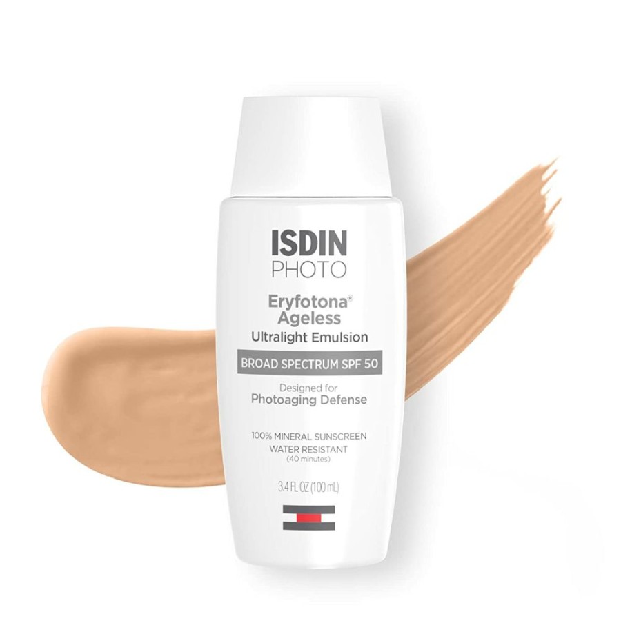 Sunscreen * | Good Quality Isdin Eryfotona Ageless Tinted Mineral Sunscreen Spf 50