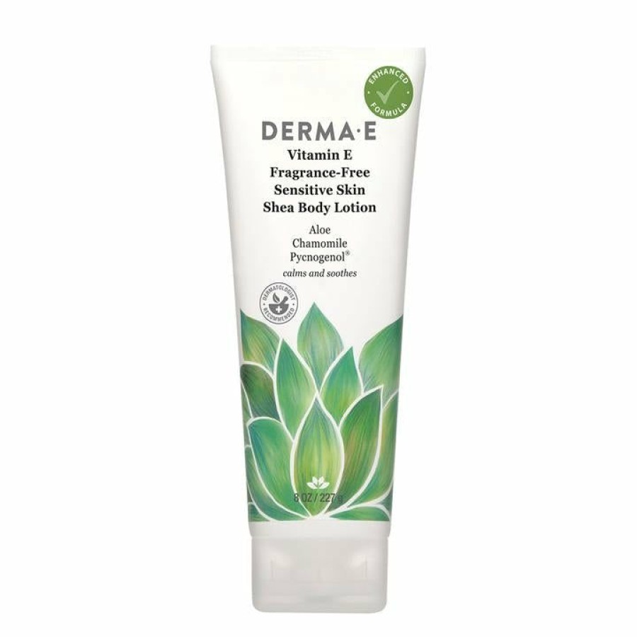 Fragrance Free Skincare * | Flash Sale Derma E Vitamin E Fragrance-Free Sensitive Skin Shea Body Lotion