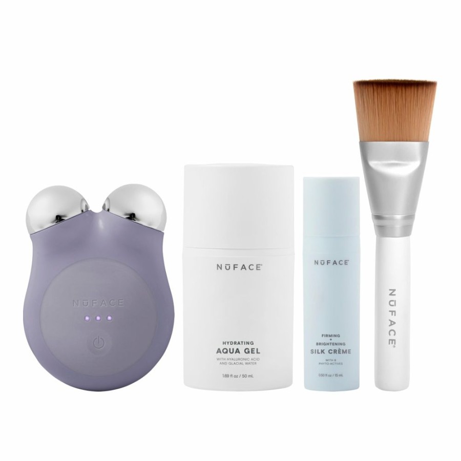 Professional Skin Care Tools & Devices * | Online Discount Nuface Mini+ Starter Kit In Violet Dusk