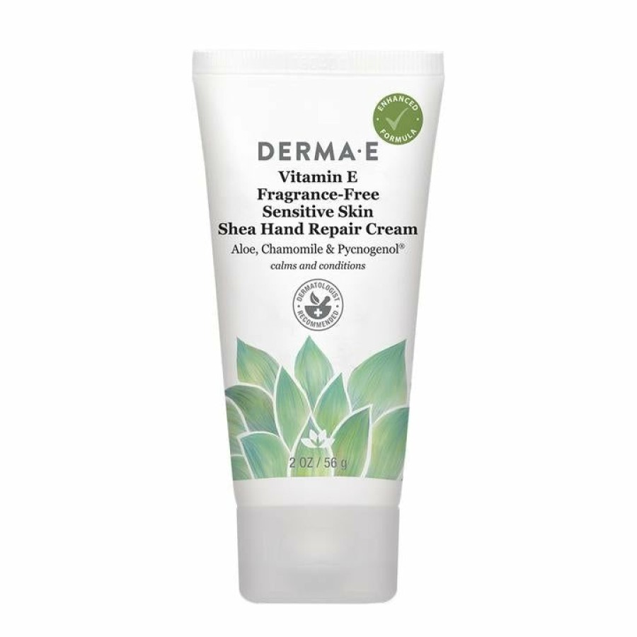 Fragrance Free Skincare * | Flash Sale Derma E Vitamin E Fragrance-Free Sensitive Skin Shea Hand Repair Cream