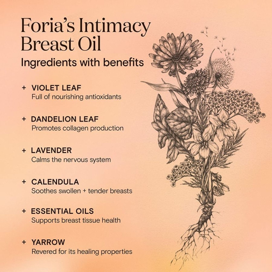 Sexual Wellness * | Hot Selling Foria Intimacy Breast Oil With Organic Botanicals